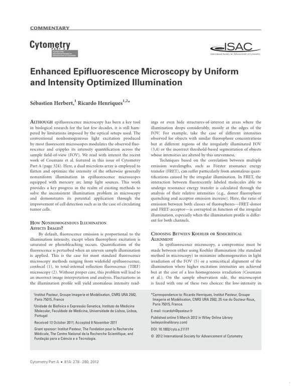 Enhanced epifluorescence microscopy by uniform and intensity optimized illumination