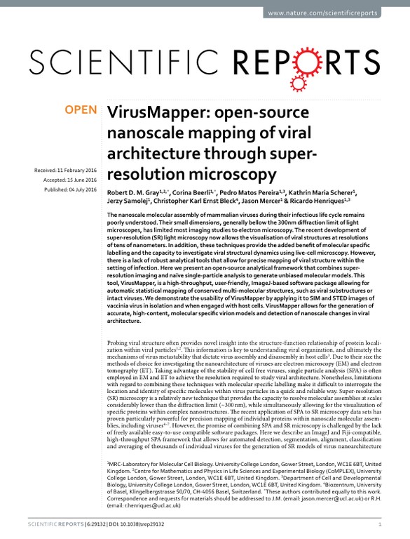 VirusMapper - open-source nanoscale mapping of viral architecture through super-resolution microscopy