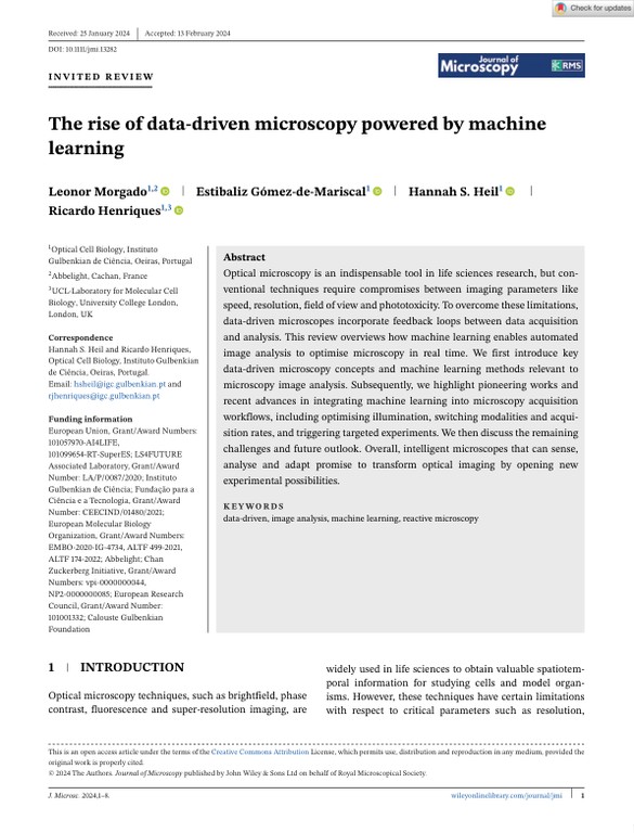 The rise of data‐driven microscopy powered by machine learning