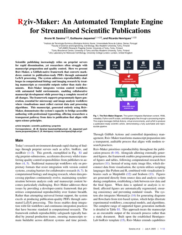Rxiv-Maker: an automated template engine for streamlined scientific publications